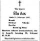 Dødsannonse Ella Aas