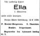 Dødsannonse Ella Margrethe Bredal-Bergersen