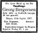 Dødsannonse Georg Bergersen