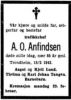 Dødsannonse Anfind Olai Anfindsen