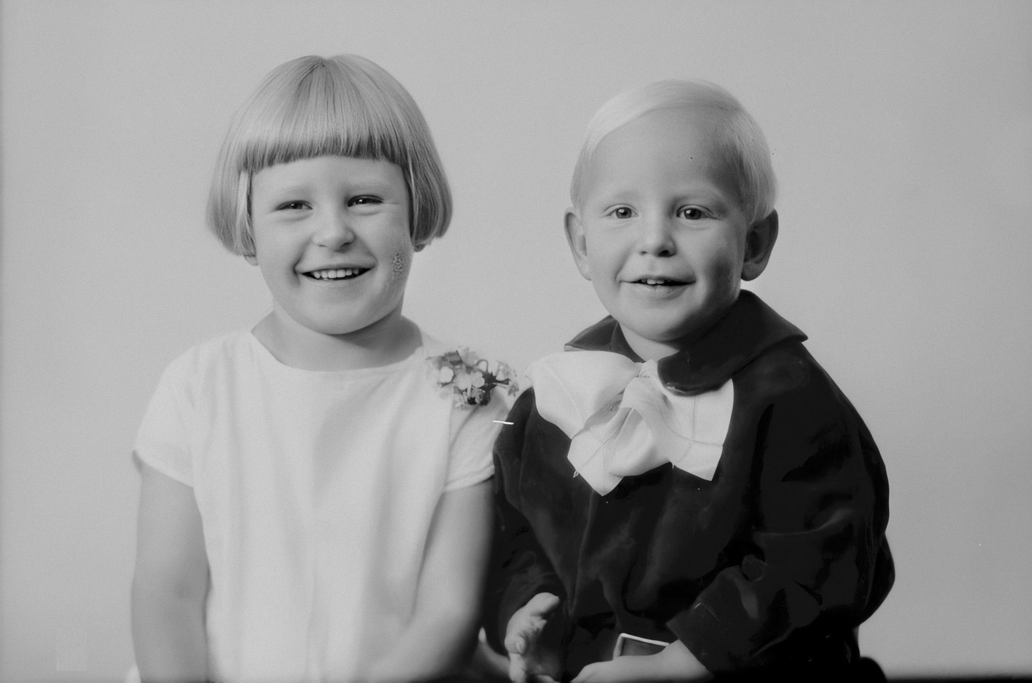 Randi og Steinar Aas, øvre bilde i svart hvitt.