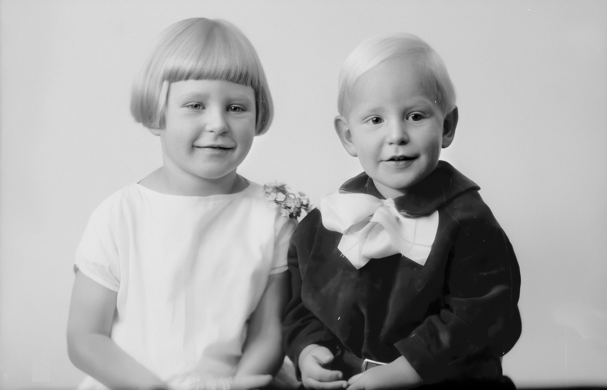 Randi og Steinar Aas, øvre bilde i svart hvitt.